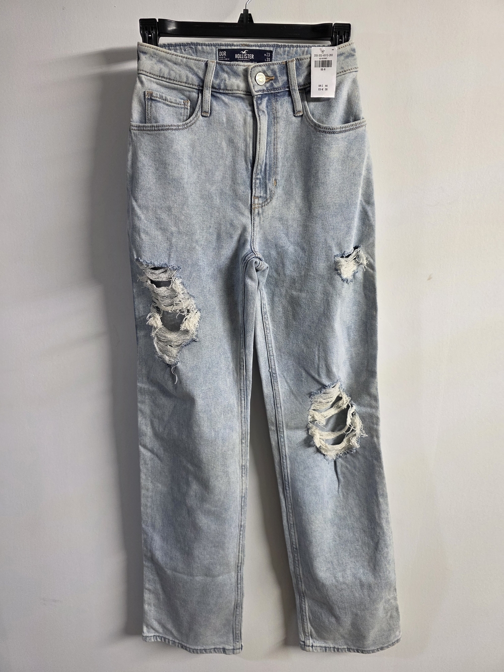 Hollister Light Wash High-Rise Distressed Women's Jeans